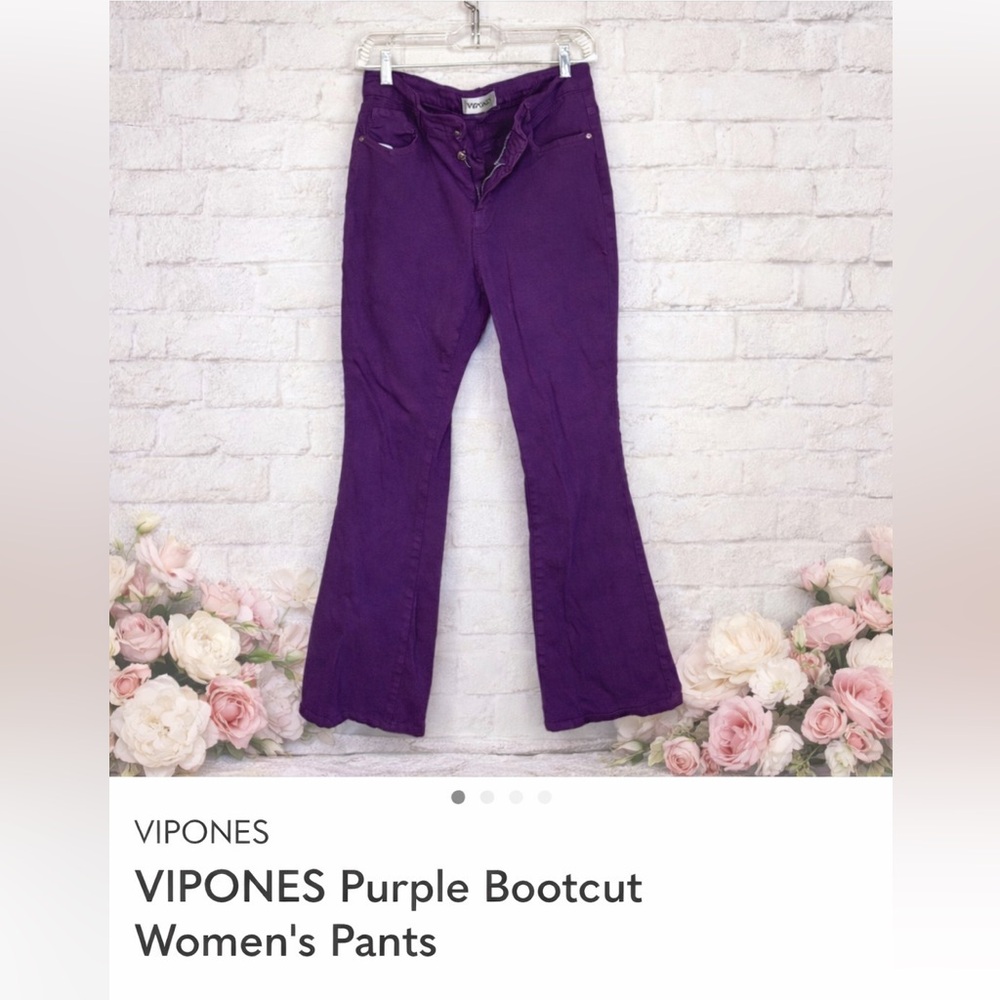 VIPONES Purple Bootcut Women's Pants
